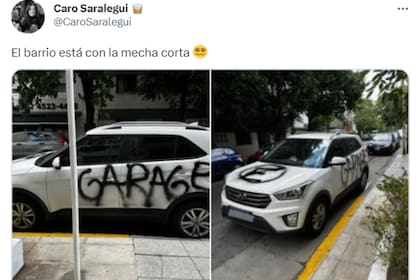 Los vecinos decidieron arremeter con furia tras encontrar un auto mal estacionado