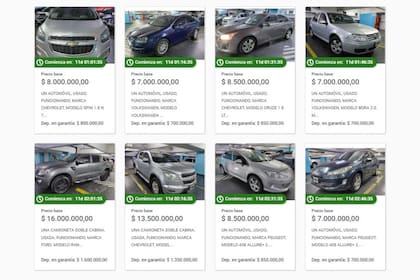 Los vehículos incluidos en la subasta del Banco Ciudad