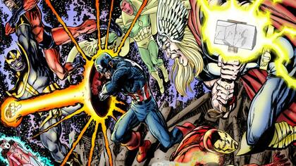 Los vengadores contra Thanos, según el dibujante John Byrne.