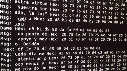 Los versos fueron convertidos en señales digitales.