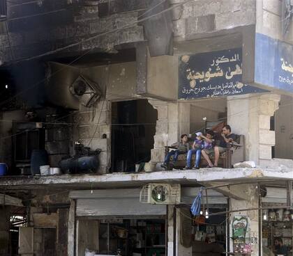 Los vestigios de la guerra, en un barrio de la castigada Aleppo