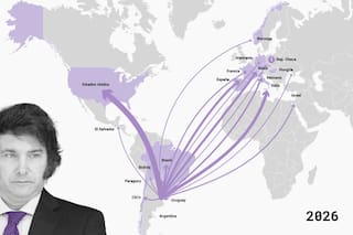 Costos, destinos e invitados del semestre de Milei fuera de la Casa Rosada