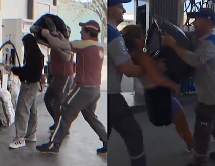 Los videos que despertaron la polémica en redes sociales.