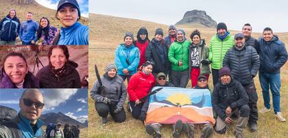 Los voluntarios que llevaron adelante el censo en las estancias situadas en los alrededores de 28 de Noviembre