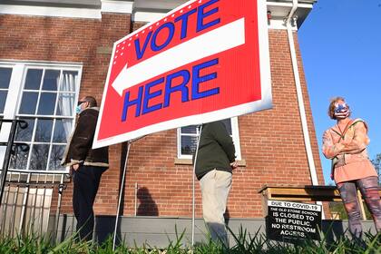 Un centro de votación en Estados Unidos 