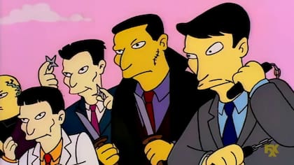Los Yakuza representados en un episodio de Los Simpson.