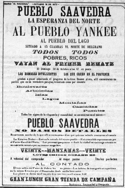Loteo de 1873 del Pueblo de Saavedra