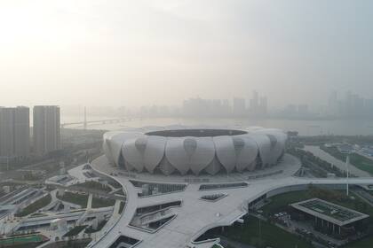 El estadio Lotus, de Foshán, estrenado en 2005.