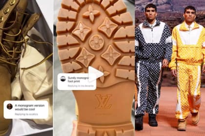 Louis Vuitton lanzó las botas Timberland clásicas con el monograma LV grabado en la lengüeta interior