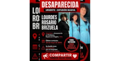 Lourdes Rosario Brizuela había sido vista por última vez el pasado 20 de mayo en la ciudad chilena de Pichilemu. Apareció a 1600 kilómetros de distancia