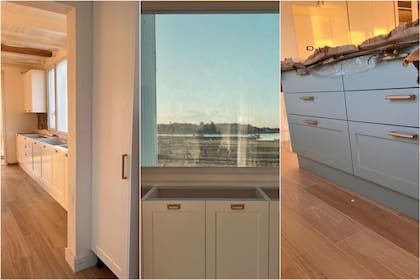 Lourdes Sánchez eligió para la cocina, muebles en color blanco