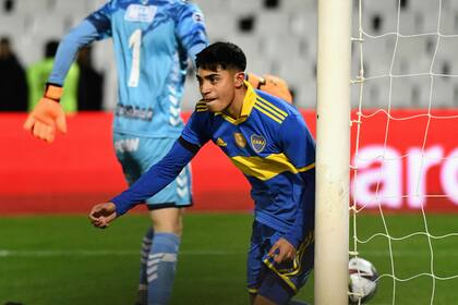 Luca Langoni, en la noche del triunfo sobre Quilmes en Mendoza