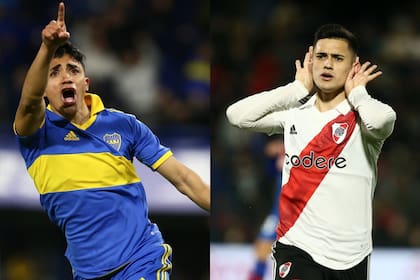Luca Langoni y Pablo Solari disputarán su primer Superclásico hoy en la Bombonera