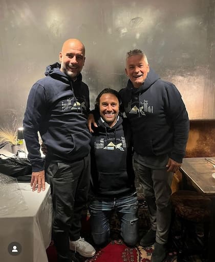 Luca Toni y Pep Guardiola se reunieron esta semana en una cena con amigos (Foto/Instagram: @luca_toni.9)