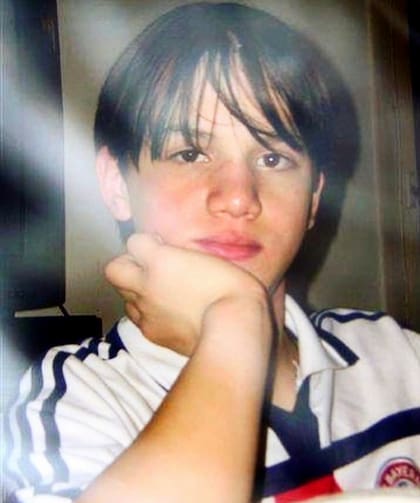 Lucas a los 12 años, en una foto tomada por uno de sus abusadores.