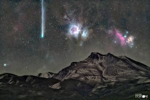 Lucas Dortone registró el paso del cometa C/2025 R3 por El Sosneado, en San Rafael, provincia de Mendoza