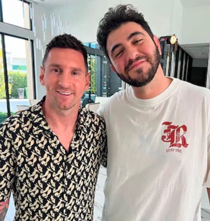 Lucas Fridman con Lionel Messi en Miami