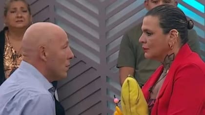 Lucas junto a Sandra en el "Congelados" (Foto: Captura TV)