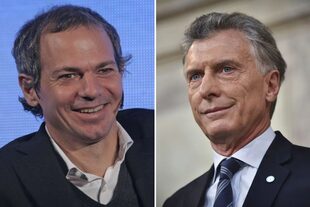 Lucas Llach y Mauricio Macri