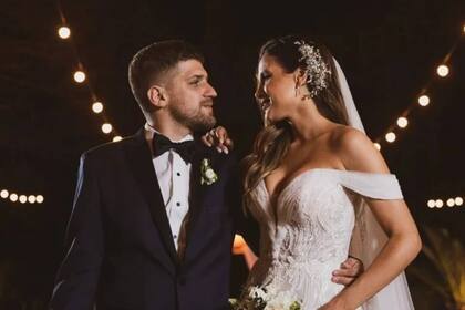 Lucas y Barbie se casaron en diciembre (Foto Instagram @nazarenavelez)