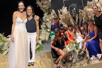 Lucha Aymar posó junto a sus excompañeras de las Leonas