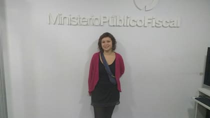 Lucía en la Fiscalía durante la mediación