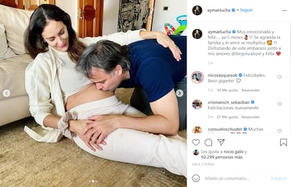 Luciana Aymar confirmó su embarazo en Instagram.