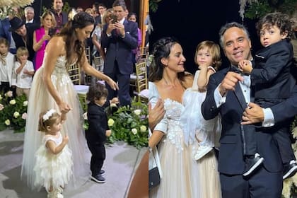 Luciana Aymar y Fernando González disfrutaron de su boda junto a sus hijos