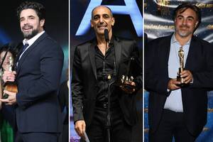 Luciano Castro de Cien días para enamorarse, ganador del Martín Fierro de Oro en 2019; Mauricio Dayub, ACE de Oro en 2019 y el Servicio Informativo de Crónica TV Oro en los Martín Fierro de Cable 2021