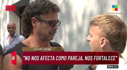 Luciano Castro fue contundente y dejó el móvil cuando le preguntaron por Griselda Siciliani