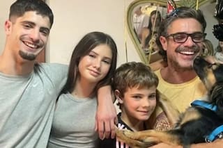 El emotivo reencuentro de Luciano Castro con sus hijos tras su internación