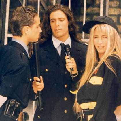 Luciano Castro y Cris Morena en el set de Jugate conmigo