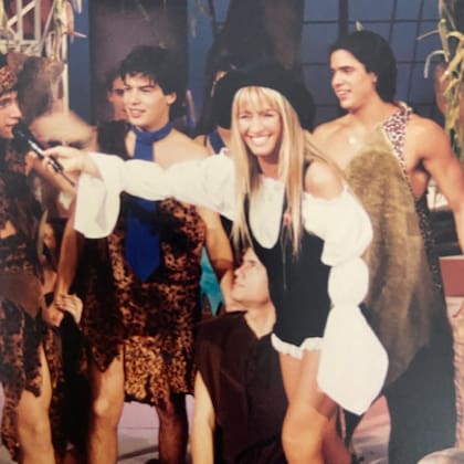 Luciano Castro y Cris Morena en el set de Jugate conmigo