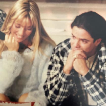 Luciano Castro y Cris Morena en el set de Jugate conmigo