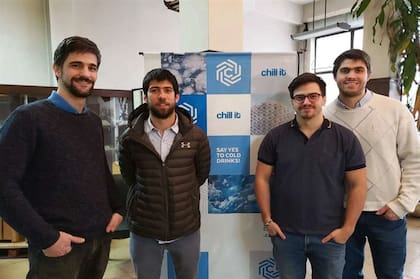 Luciano Cismondi, Santiago Schmidt, Nicolás Kölliker Frers y Pablo Esteban Di Lorenzo, los creadores de "Chill It"