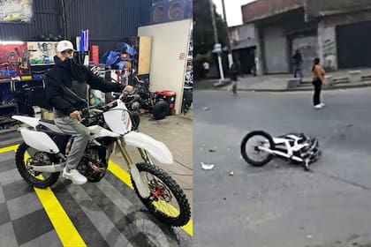 Luciano Coronel, “El Noba”, se accidentó con su moto