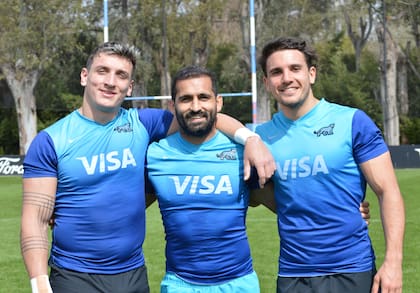 Luciano González, Gastón Revol y Facundo Pueyrredón, los tres jugadores provenientes de La Tablada