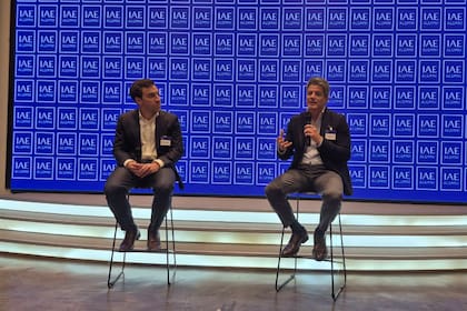 Luciano Laspina (der), junto a Santiago Bulat