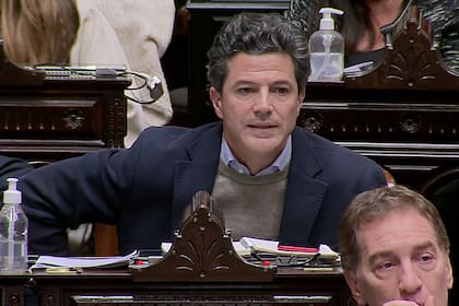 Luciano Laspina durante la sesión especial de la Cámara de Diputados