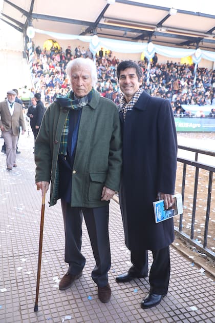 Luciano Miguens, expresidente de la Sociedad Rural Argentina, y su hijo Juan Miguens
