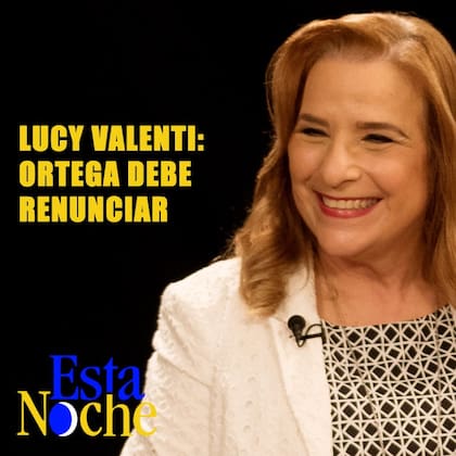 Lucy Valenti en un flyer anunciando su presencia en un programa de televisión