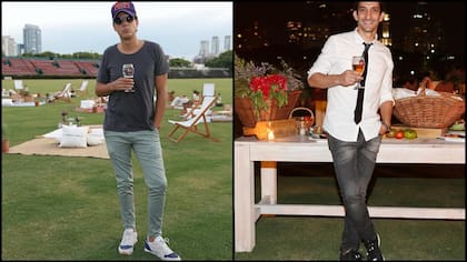 Ludovico Di Santo y Juan Minujín, disfrutando de su cerveza