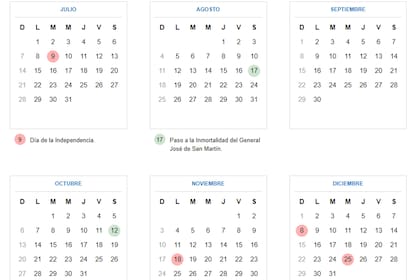 Luego de esta semana, el próximo feriado es el 9 de julio.