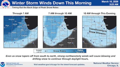 Luego de las 10 hs (hora local) se esperan chaparrones aislados en Chicago