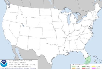 Luego de que el frente frío abandone Florida, se espera un clima más seco y templado desde el martes