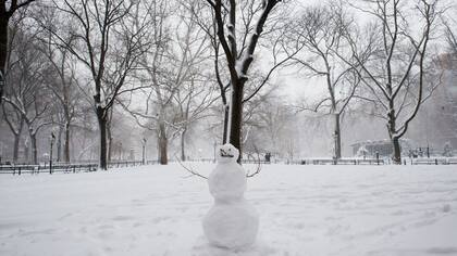 Un muñeco en el Washington Square Park