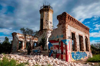 Las ruinas del faro de Guánica quedaron totalmente destruidas