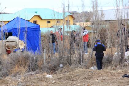 El sitio donde fue hallado el cuerpo de Gutiérrez, el sábado pasado