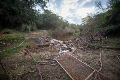 Lugar donde encontraron hoy nuevos restos óseos en el Río Tragadero, en Chaco