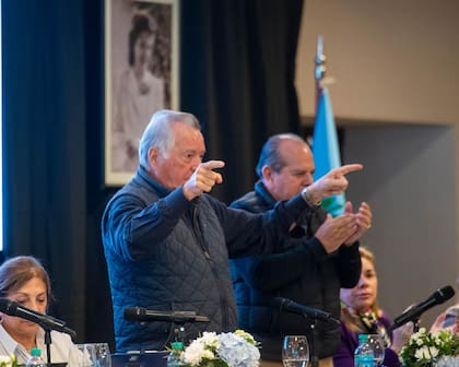 Luis Barrionuevo, el jueves pasado, en el cierre del congreso de los hoteleros y gastronómicos, en Mar del Plata
